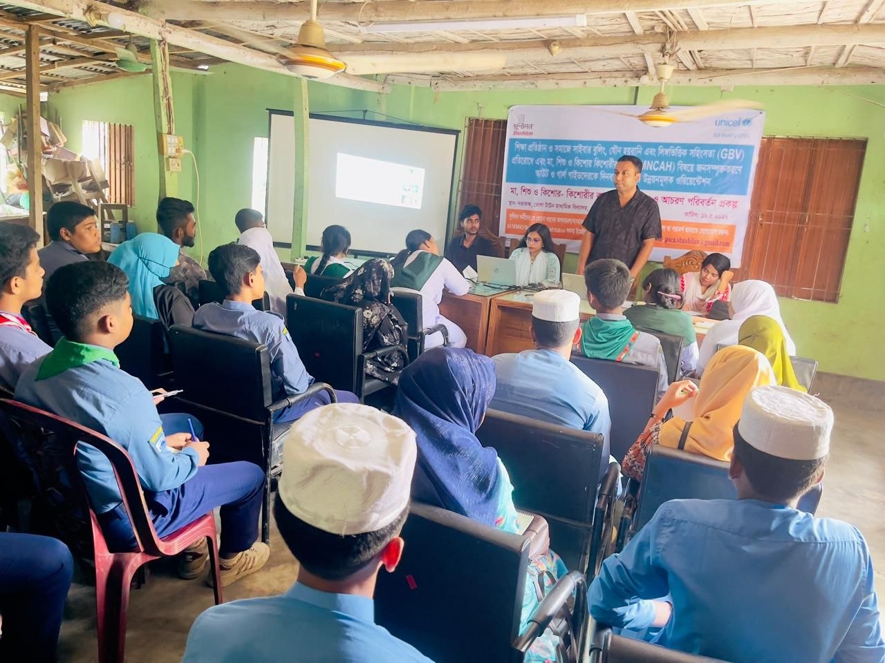 Orientation Sessions on Gender-Based Violence (GBV), Violence Against Children (VAC), Cyber Bullying, and Prevention of Sexual Harassment for Girl Guides, Scouts, and Rover Scouts in Bhola District