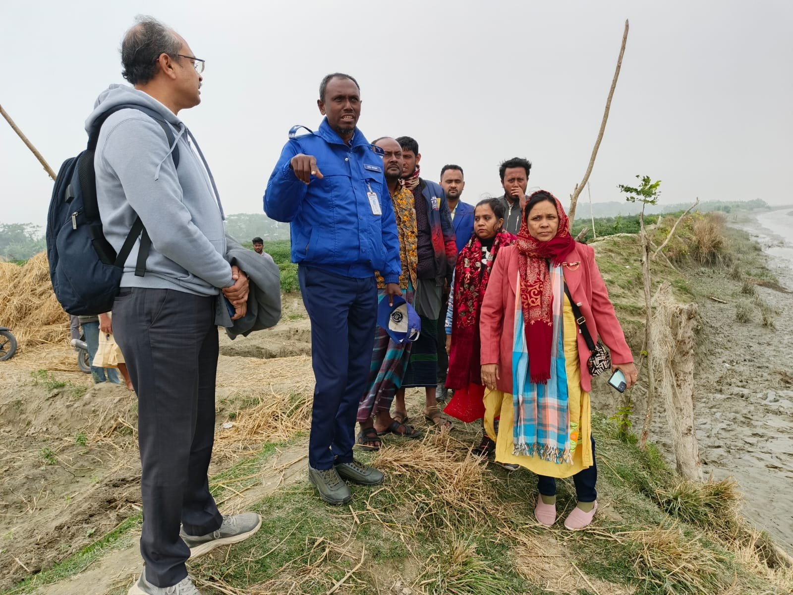 Shushilan's DCE Mr. Nasiruddin Faruk's Visit to Bhola and Feasibility Assessment for Mangrove Plantation in Char Mujibnagar, Charfasson.