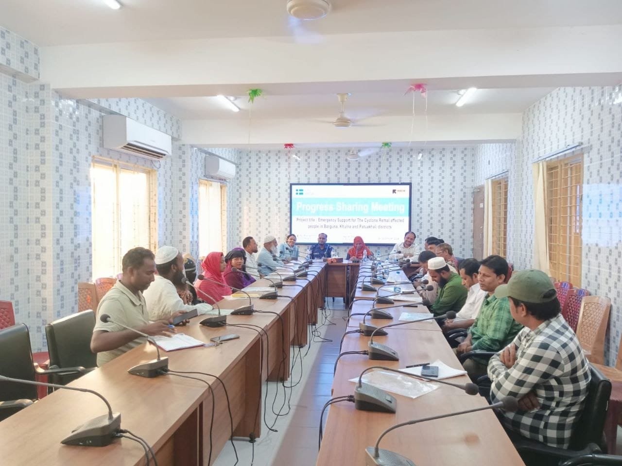 Progress Meeting Highlights Relief Efforts for Cyclone Remal-Affected Communities in Taltoli and Kalapara