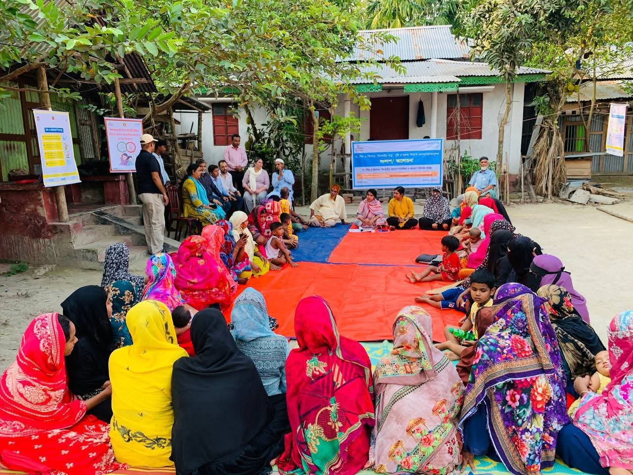UNICEF High-Level Delegation Visits Shushilan’s Community-Based SBC intervention in Bhola